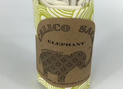 APPLE GREEN DUCK CALICO SHOPPING BAGS