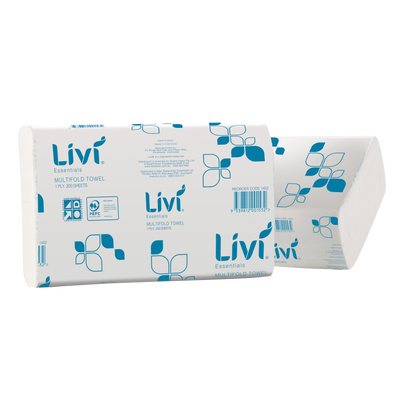 LIVI - PAPER TOWEL - INTERLEAVED MULTIFOLD - WHITE 225X230MM CTN