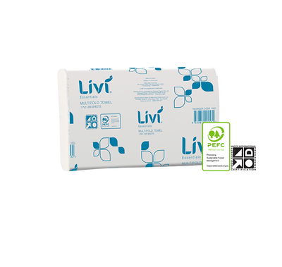 LIVI - PAPER TOWEL - INTERLEAVED MULTIFOLD - WHITE 225X230MM CTN