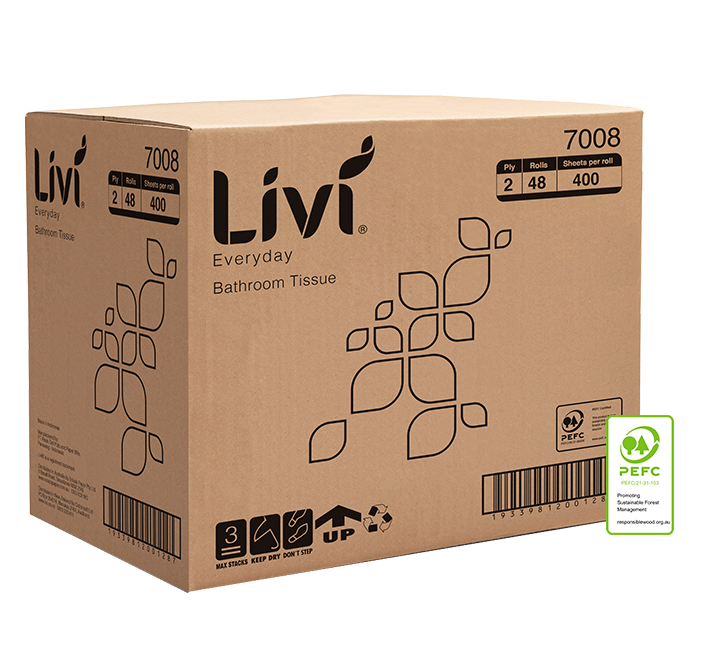 LIVI - TOILET TISSUE - 2 PLY 400 SHEETS - CTN 48