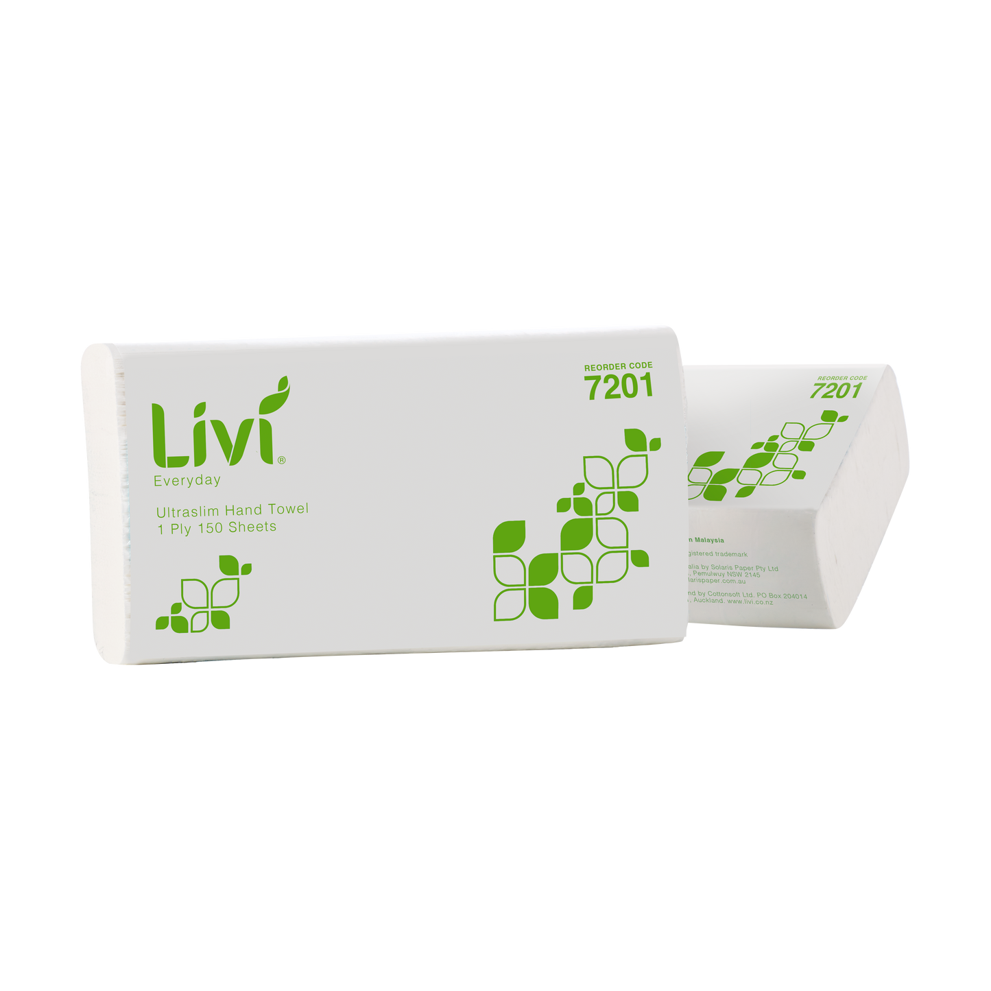 LIVI - PAPER TOWEL - INTERLEAVED ULTRASLIM 1 PLY - WHITE 225X230MM CTN
