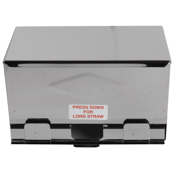 STRAW DISPENSER - JUMBO STRAWS - STAINLESS STEEL
