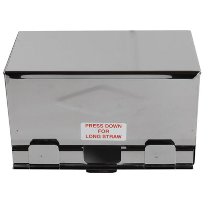 STRAW DISPENSER - JUMBO STRAWS - STAINLESS STEEL
