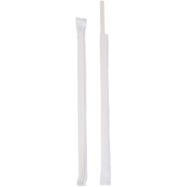 ECO STRAWS - REGULAR PAPER WRAPPED - 3 PLY - WHITE