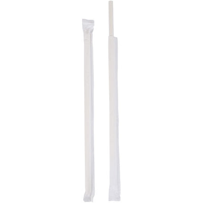 ECO STRAWS - REGULAR PAPER WRAPPED - 3 PLY - WHITE