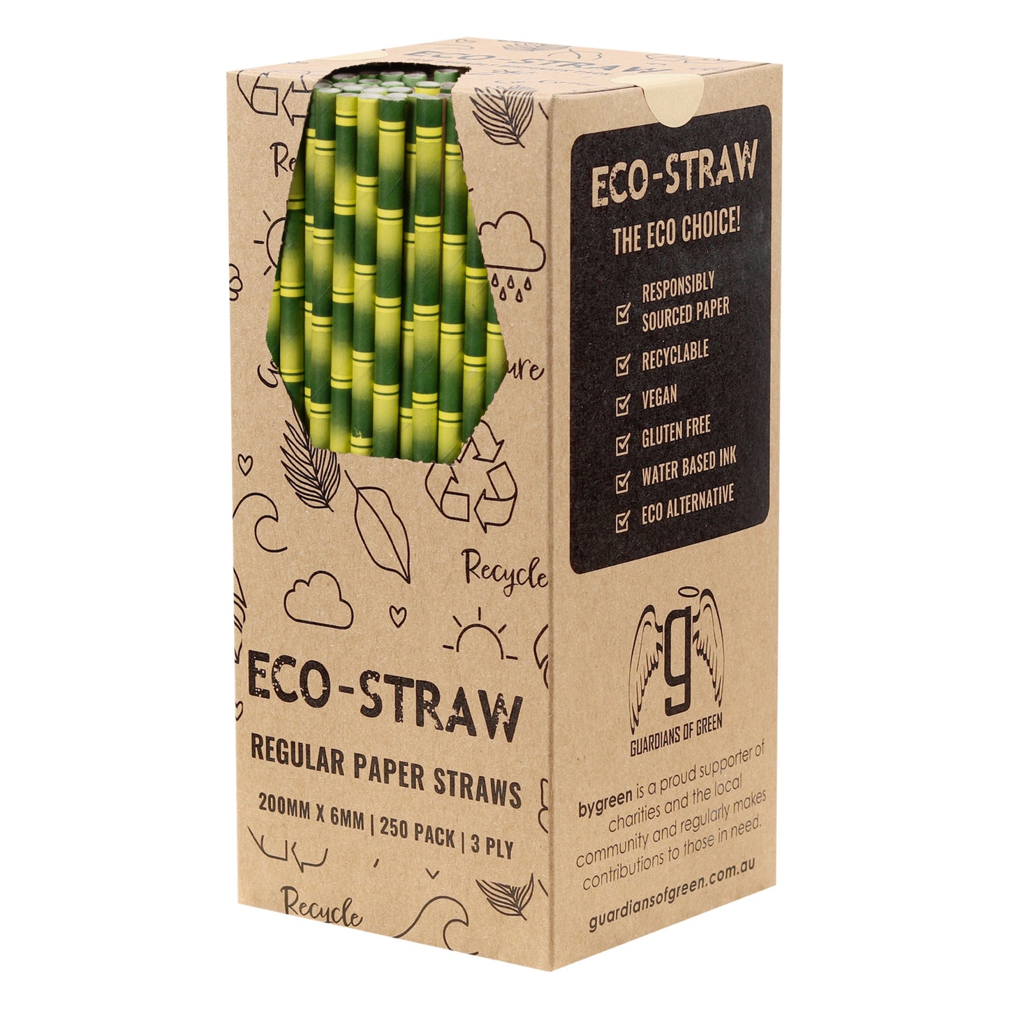 ECO STRAW - REGULAR - PAPER STRAW - 3 PLY - BAMBOO