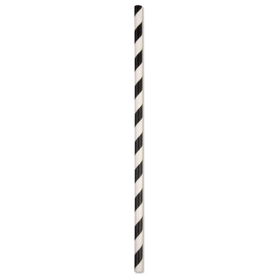 ECO STRAW - REGULAR - PAPER STRAW - 3 PLY - BLACK STRIPE