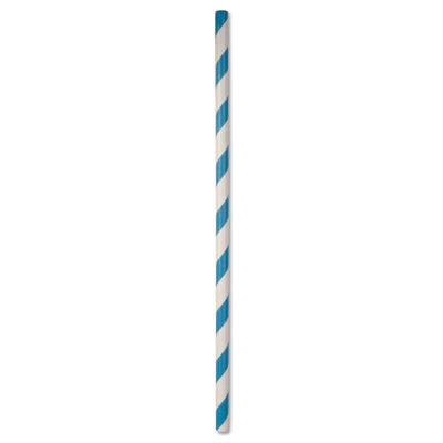 ECO STRAW - REGULAR - PAPER STRAW - 3 PLY - BLUE STRIPE
