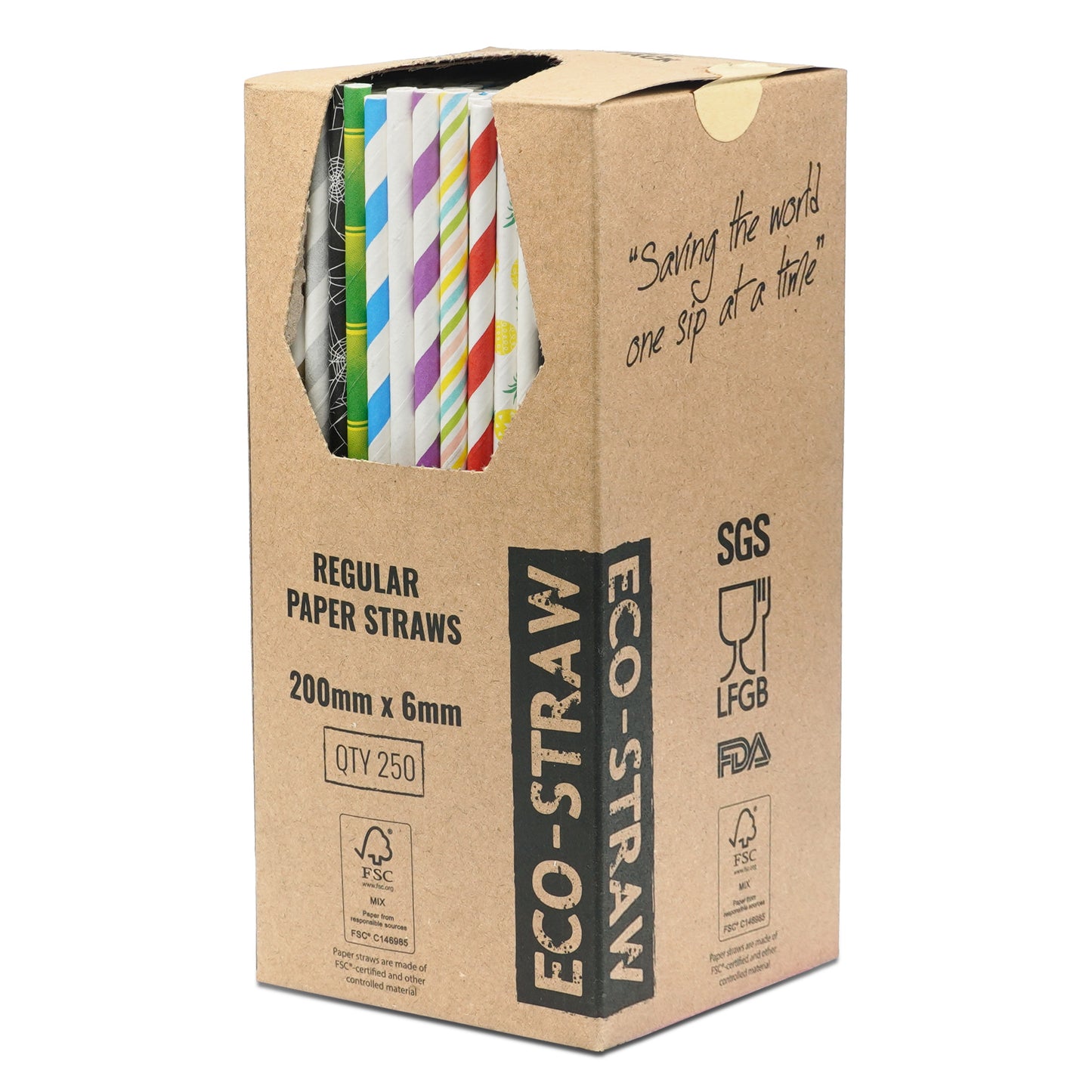 ECO STRAW - REGULAR - PAPER STRAW - 3 PLY - MIX