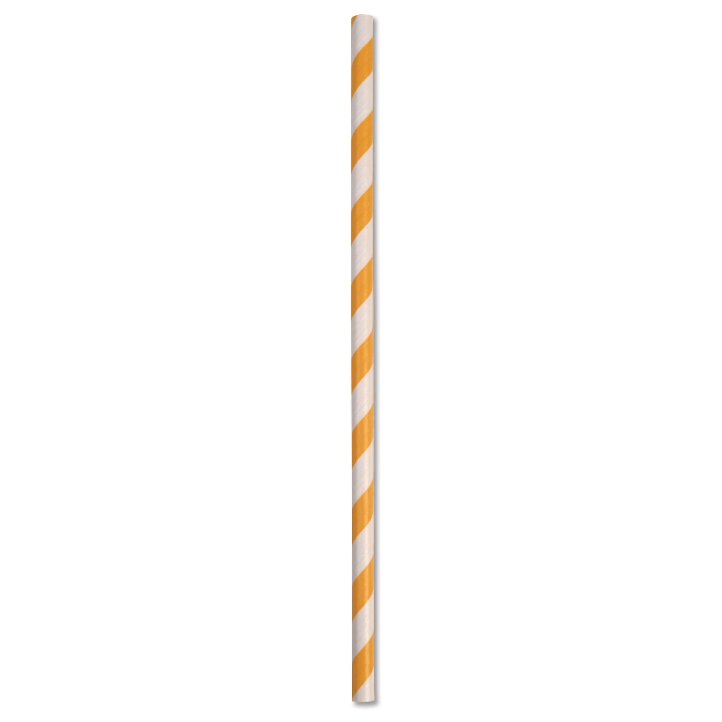 ECO STRAW - REGULAR - PAPER STRAW - 3 PLY - ORANGE STRIPE