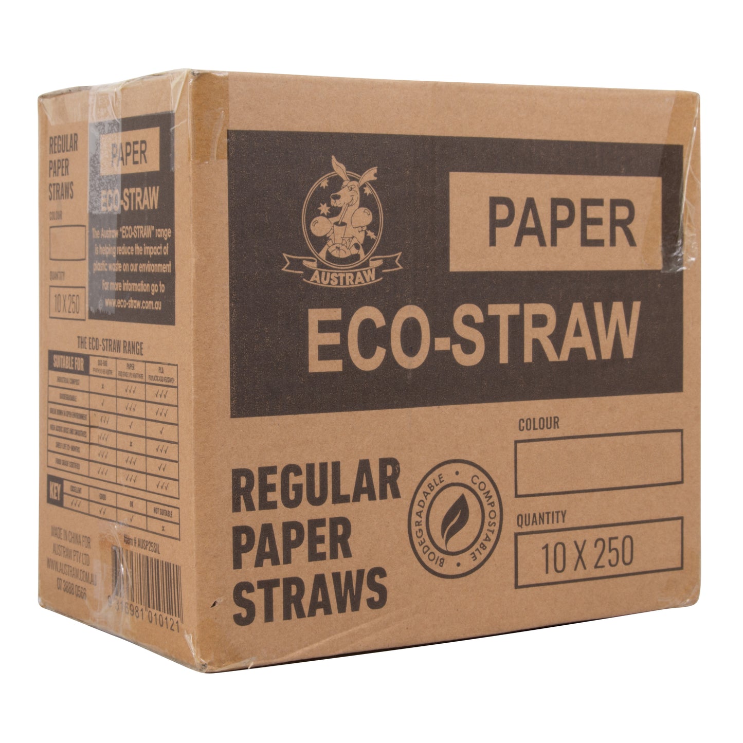 ECO STRAW - REGULAR - PAPER STRAW - 3 PLY - SKULL PRINT