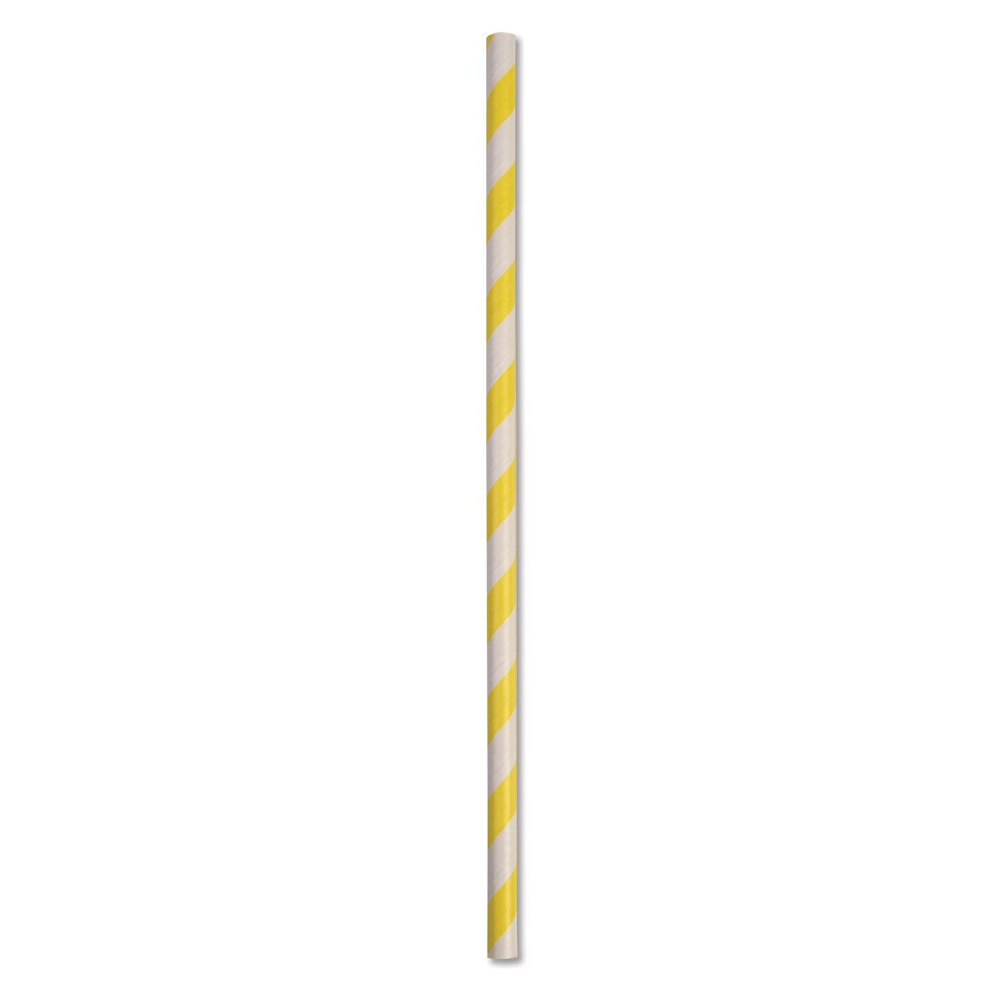 ECO STRAW - REGULAR - PAPER STRAW - 3 PLY - YELLOW STRIPE
