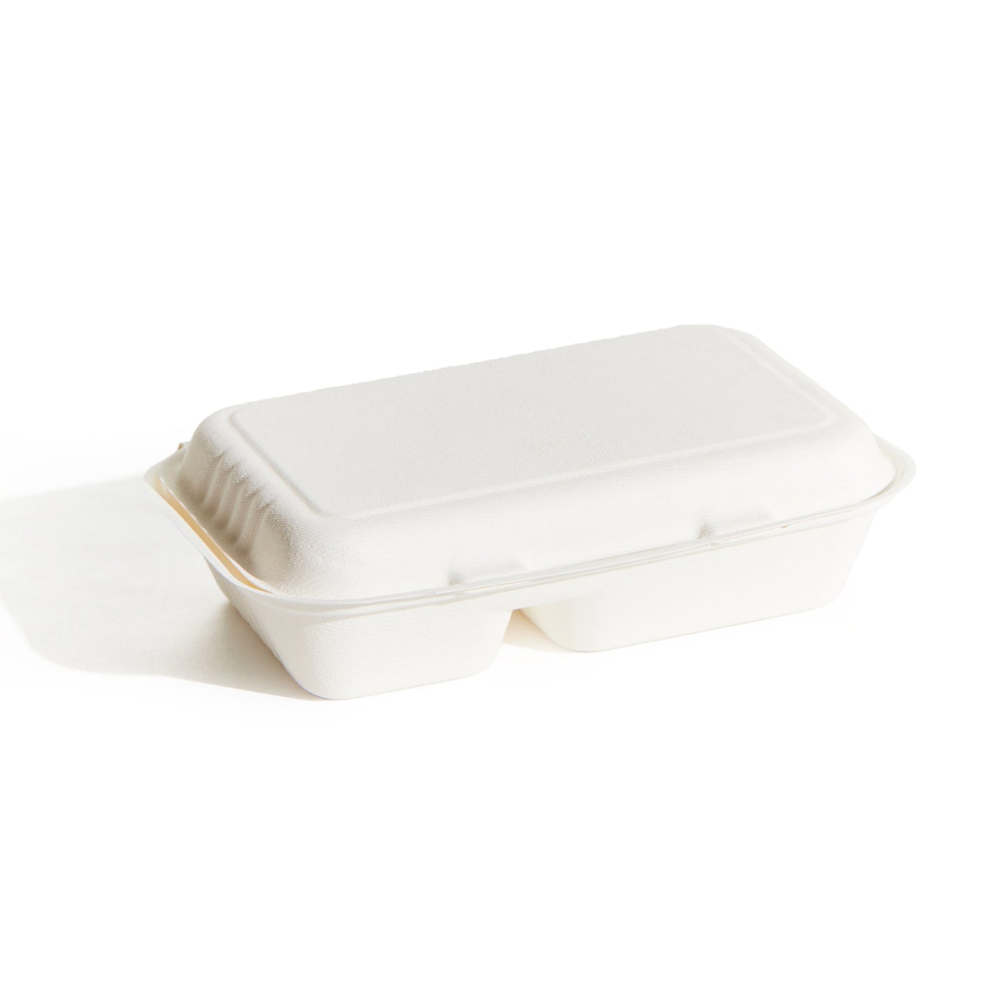 SNACK BOX - 2 COMPARTMENT - SUGAR CANE
