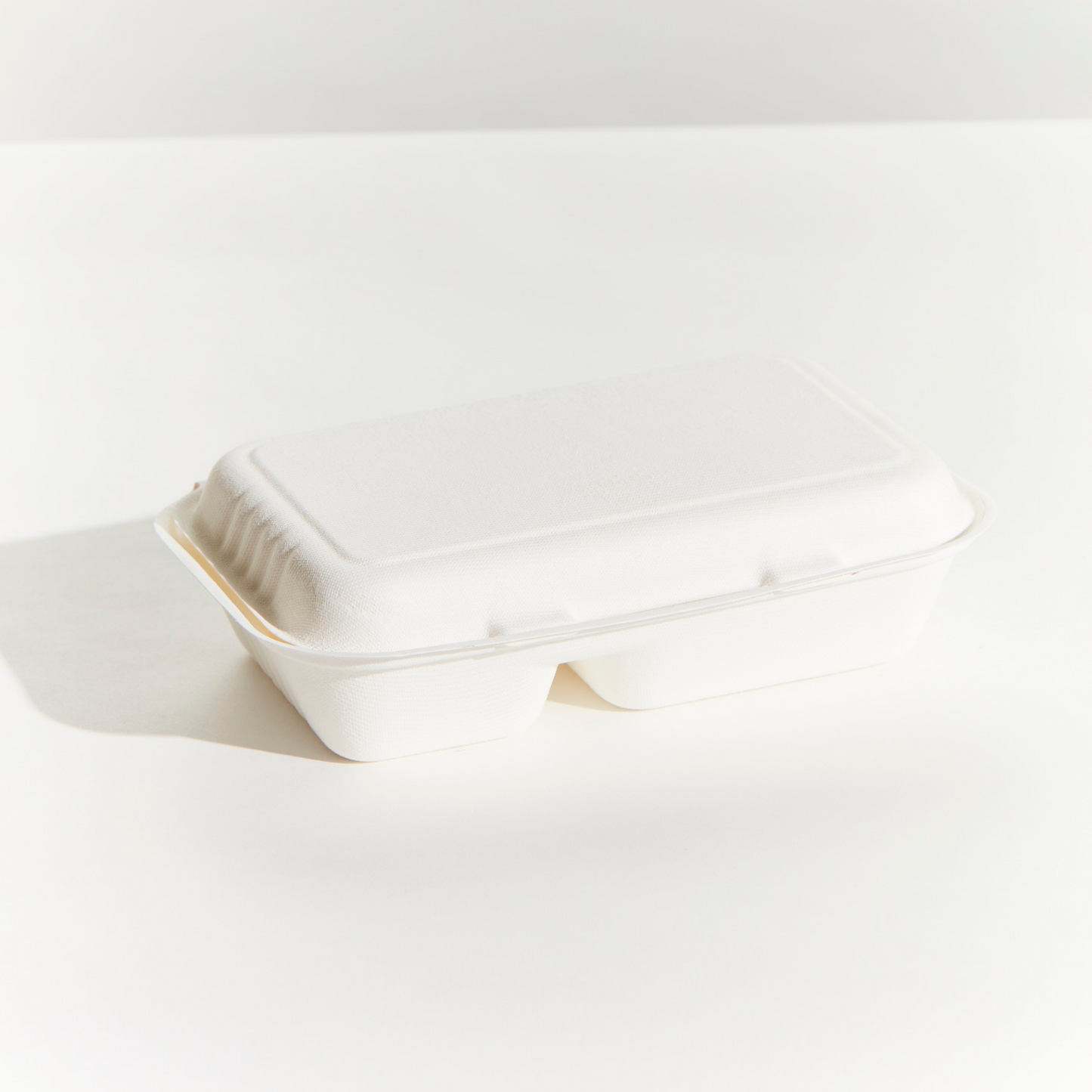 SNACK BOX - 2 COMPARTMENT - SUGAR CANE