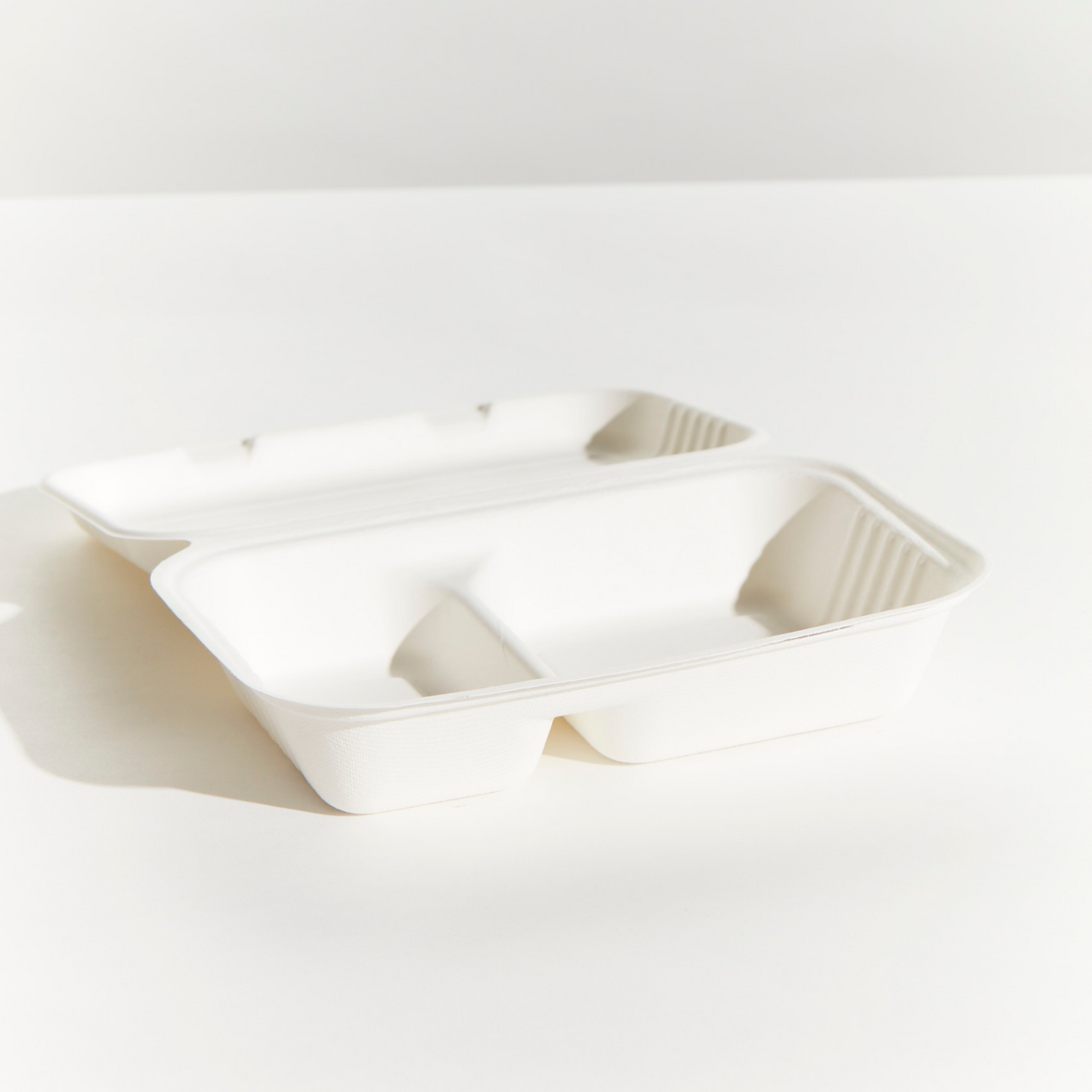 SNACK BOX - 2 COMPARTMENT - SUGAR CANE