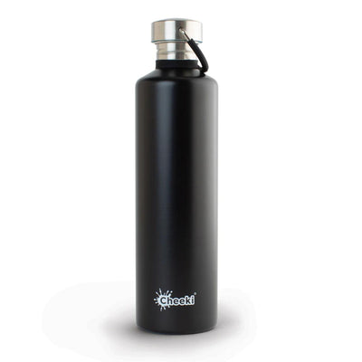 CHEEKI - STAINLESS STEEL BOTTLE MATTE BLACK 1L