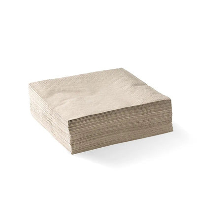 NAPKIN - COCKTAIL 1/4 FOLD - RECYCLED KRAFT - 1 PLY