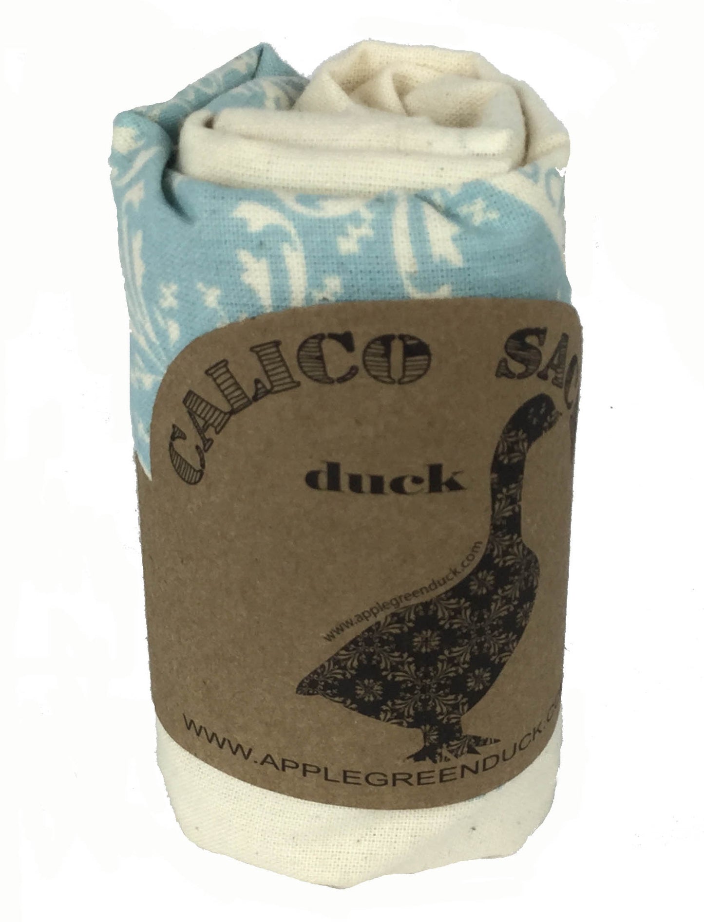 APPLE GREEN DUCK CALICO SHOPPING BAGS