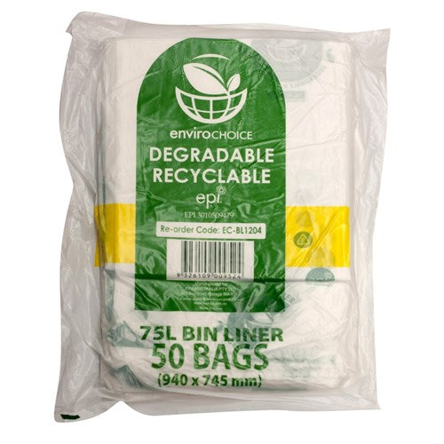 BIN LINER - CLEAR 75LT - OXO BIO - 5 X 50PCS
