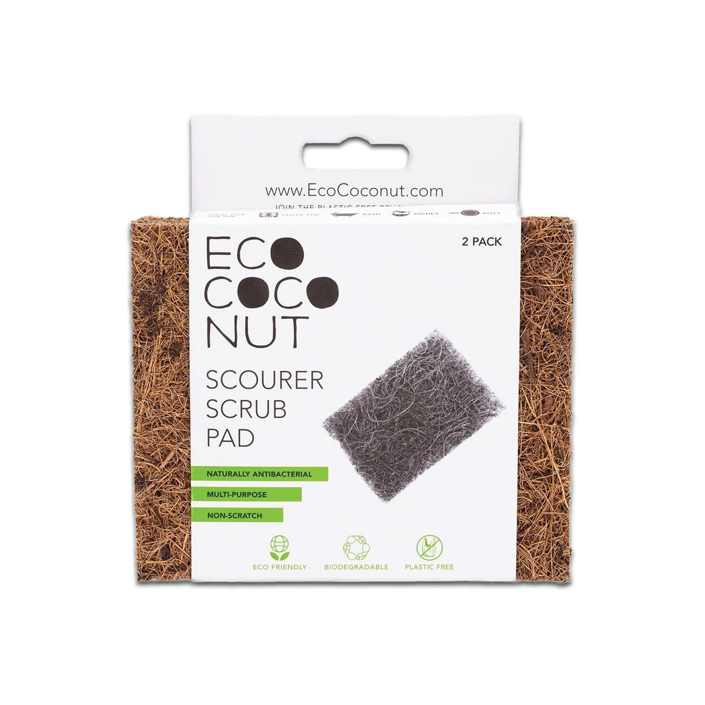 ECO COCONUT - SCOURER SCRUB PAD - 2 PACK
