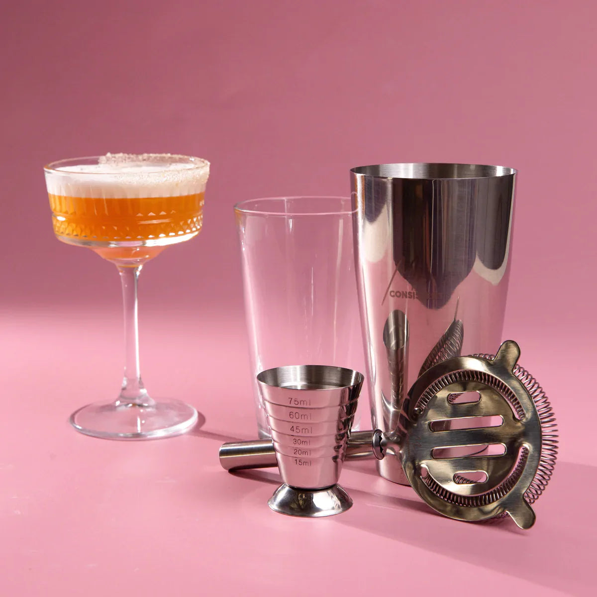 MR CONSISTENT - BAR TENDERS ESSENTIALS KIT - SHAKER & STRAINER