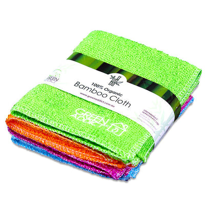 GREEN ADDICT - BAMBOO FIBRE CLOTH PACK - STARTER - 4PK