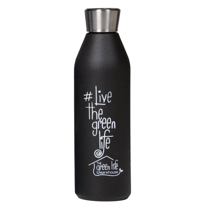 GO GREEN - GREEN LIFE REUSABLE DRINK BOTTLE - 600ML - SLATE