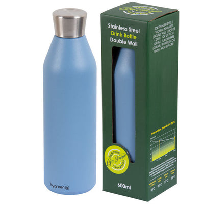 GO GREEN - REUSABLE DRINK BOTTLE - 600ML - SURF