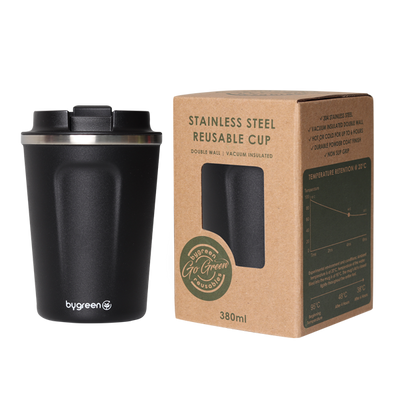 GO GREEN - REUSABLE COFFEE CUP - 380ML - SLATE