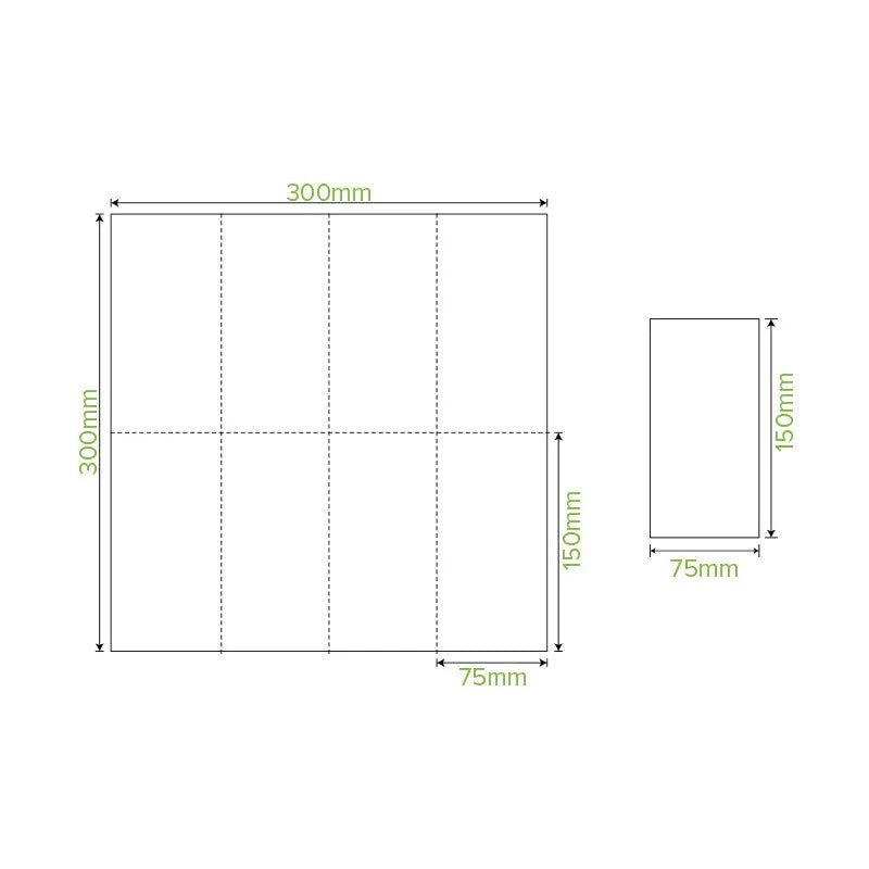 NAPKIN - LUNCH 1/8 FOLD - RECYCLED KRAFT - 1 PLY