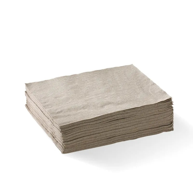 NAPKIN - LUNCH 1/4 FOLD - RECYCLED KRAFT - 1 PLY