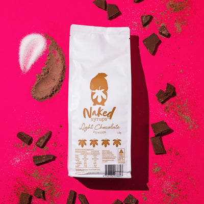 NAKED SYRUPS - LIGHT CHOCOLATE POWDER - 1 KG