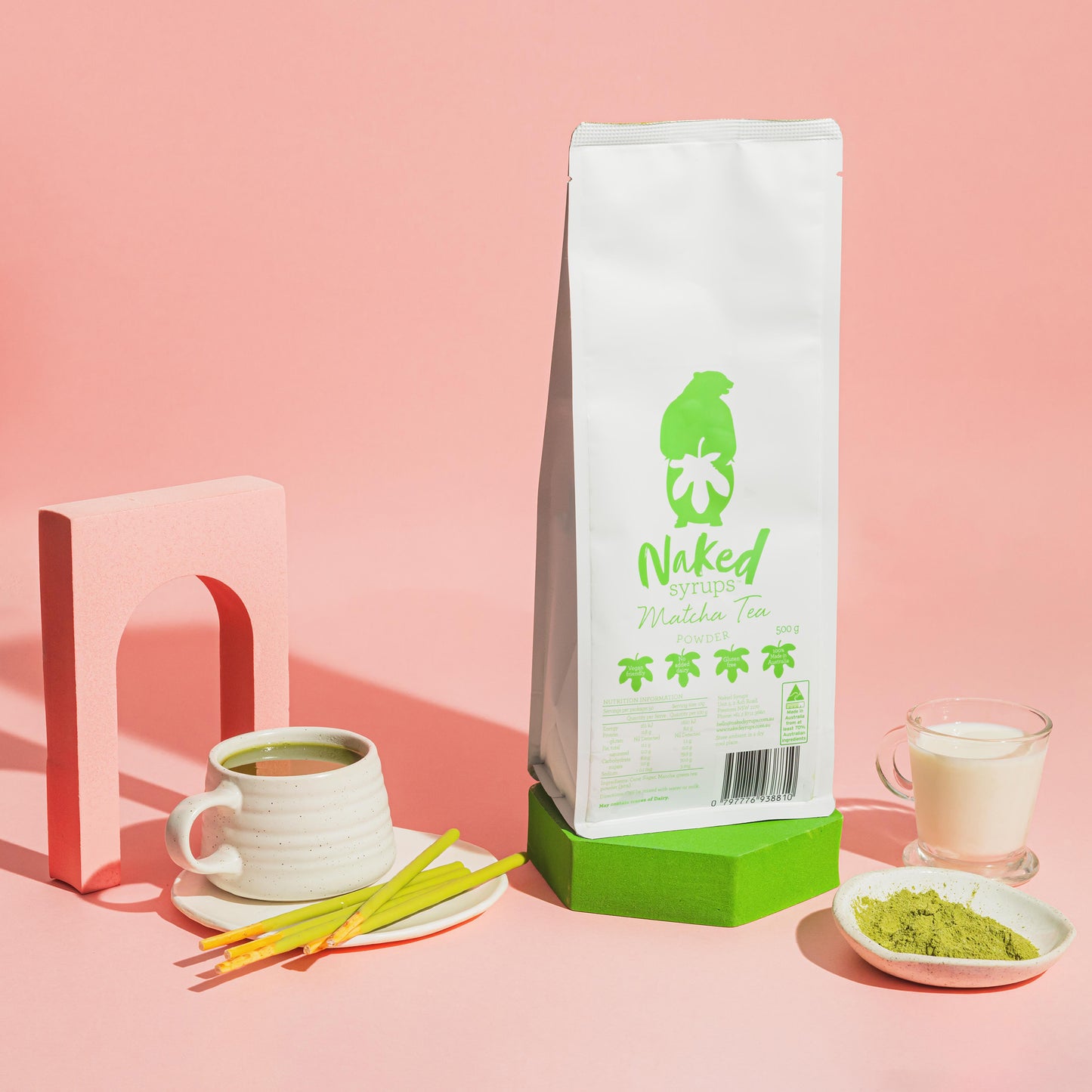 NAKED SYRUPS - MATCHA TEA POWDER - 500GM