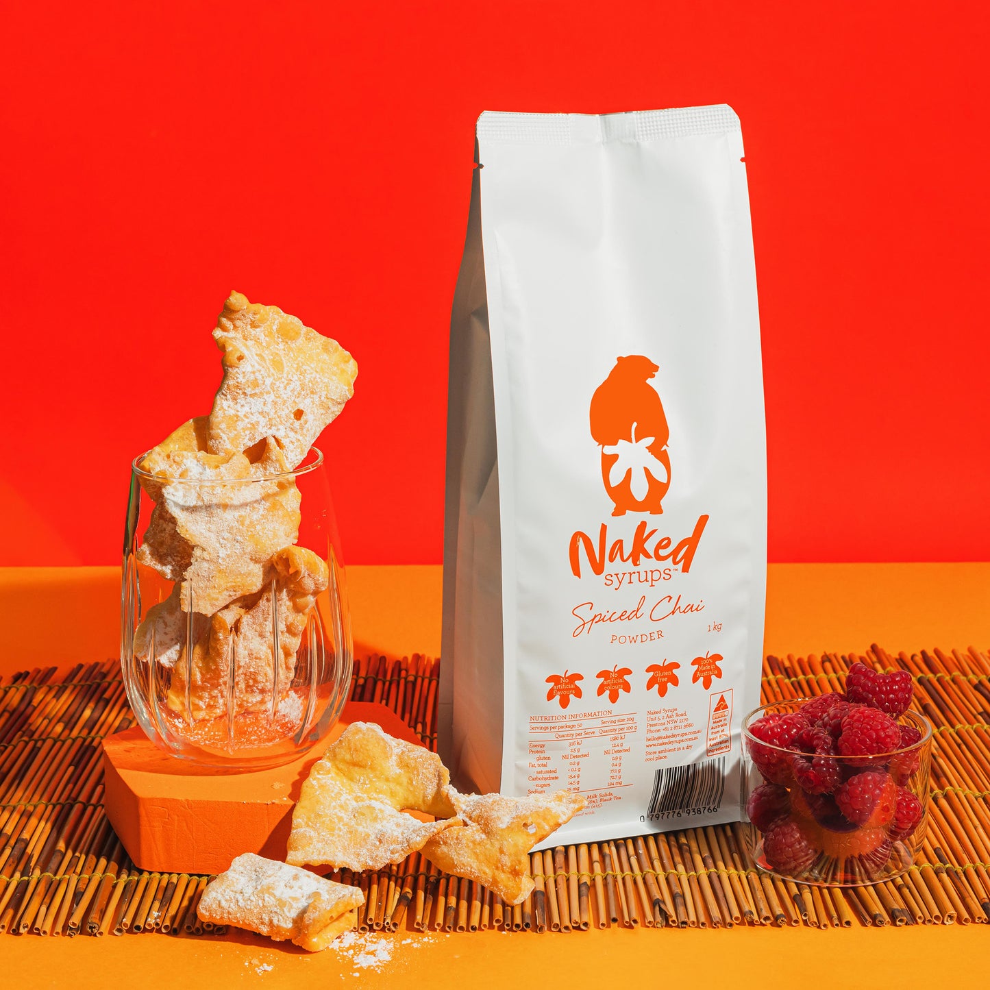 NAKED SYRUPS - SPICED CHAI LATTE POWDER - 1 KG