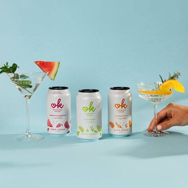 OK SPARKLING WATER - MANDARIN - 375ML (CTN 16)