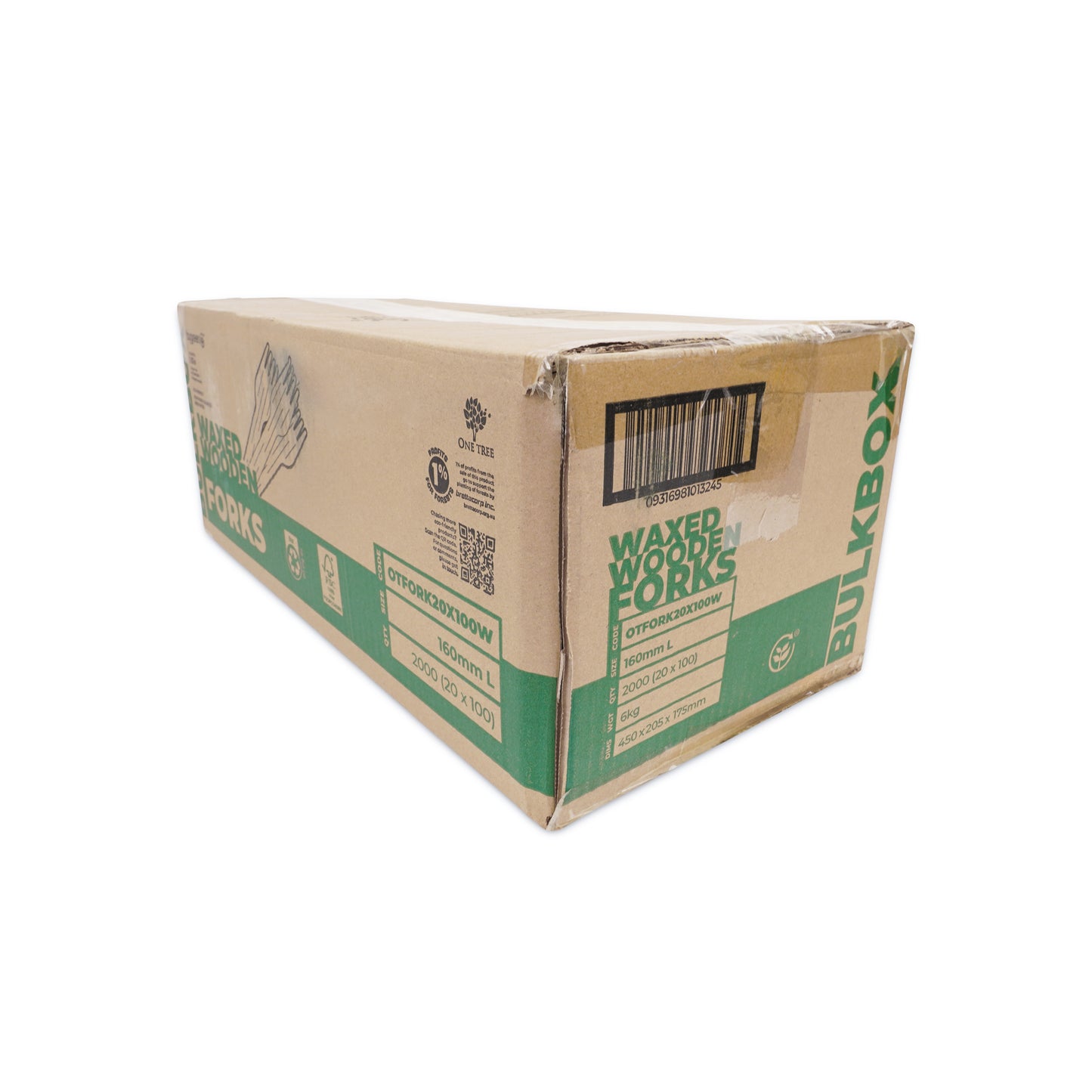 ONE TREE - WAXED WOODEN FORK - BULK BOX