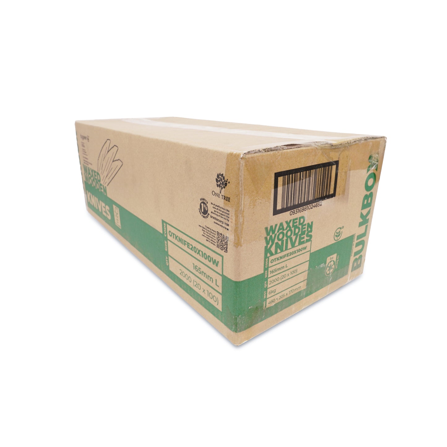 ONE TREE - WAXED WOODEN KNIFE - BULK BOX