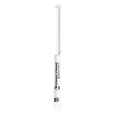 STRONG STRAWS - 5 PLY BUBBLE TEA PAPER STRAW WRAPPED - WHITE