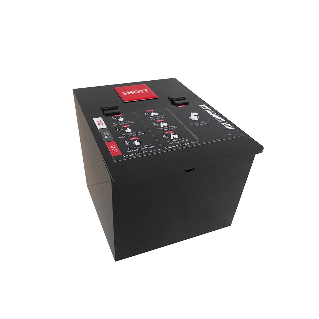 SHOTT - POWDER CONTAINER WITH LEVELLING ARM