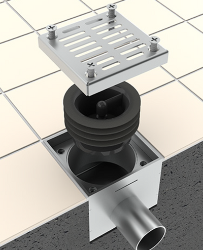 GREEN DRAIN - WATERLESS HYBRID TRAP SEAL -  3.5-4″ (90-100MM)