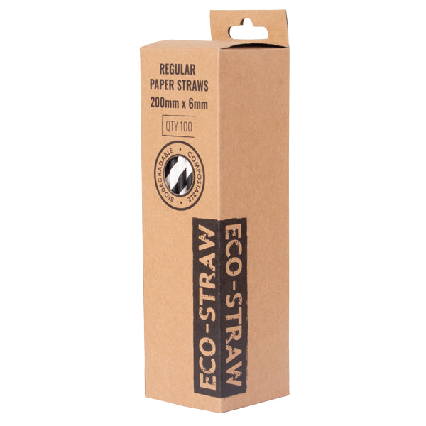 ECO-STRAW - PAPER STRAWS - RETAIL PACKS - BLACK STRIPE