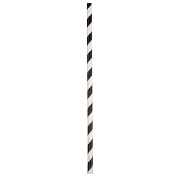 ECO-STRAW - PAPER STRAWS - RETAIL PACKS - BLACK STRIPE