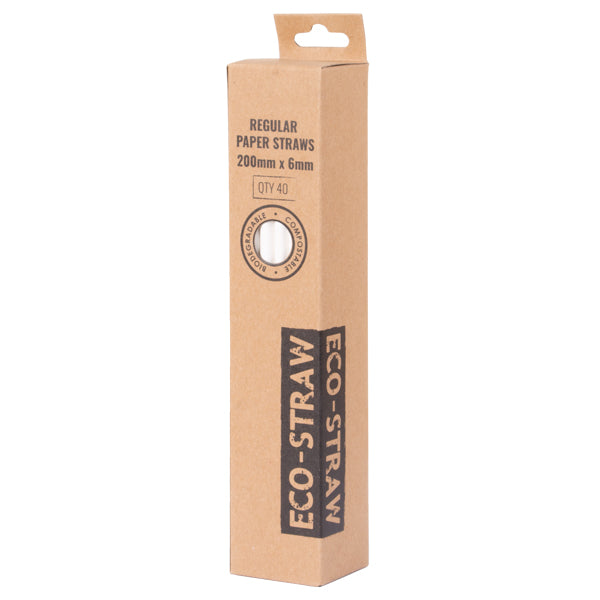 ECO-STRAW - PAPER STRAWS - RETAIL PACKS - WHITE