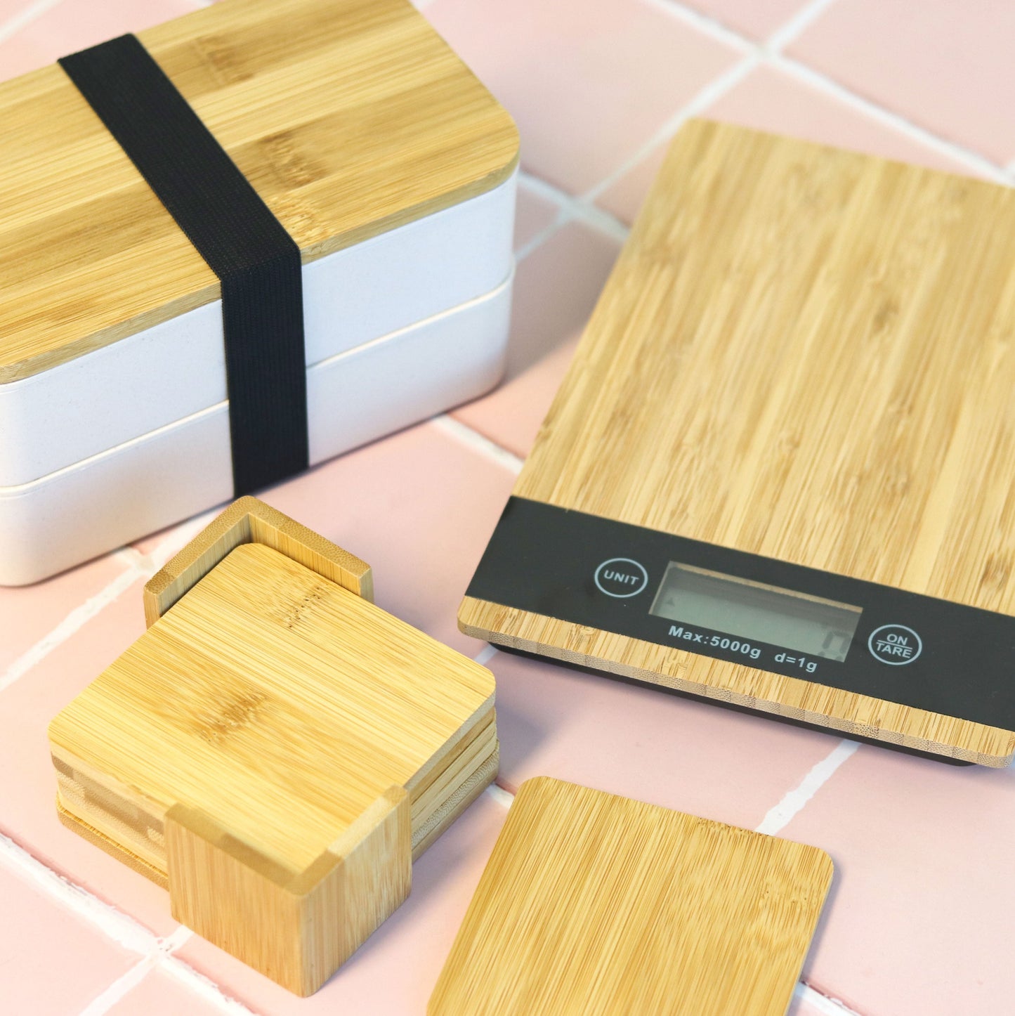 GO GREEN - BAMBOO COASTERS