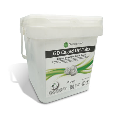 GREEN DRAIN - BIOACTIVE URINAL TABS - CAGED - PCK 20