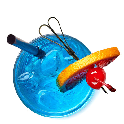 WOBBLY BOOT BARWARE - COCKTAIL PICKS - HEART - 120MM - BLACK