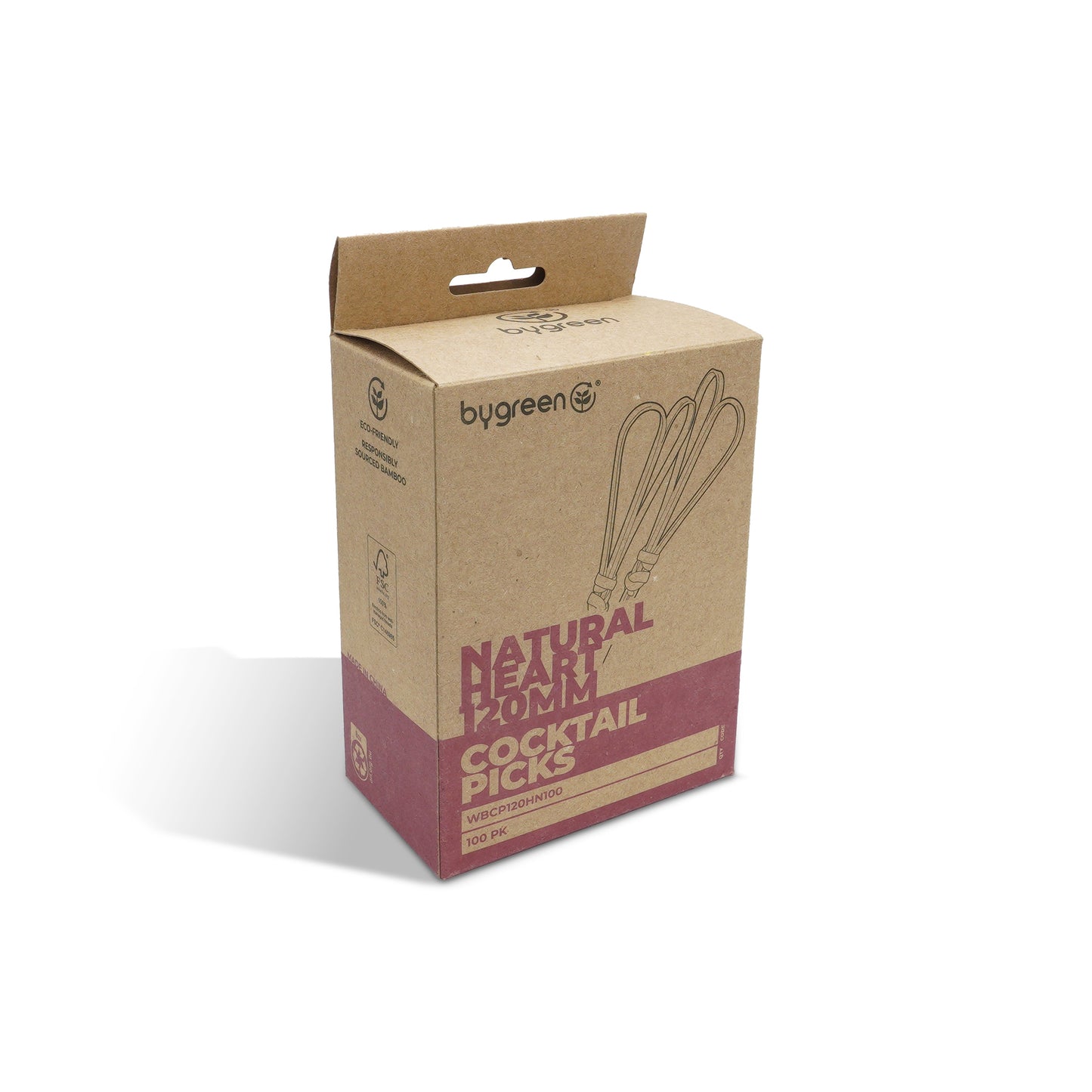 WOBBLY BOOT BARWARE - HEART SHAPE - 120MM - NATURAL