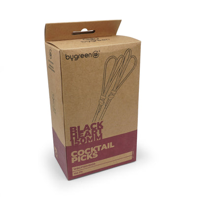WOBBLY BOOT BARWARE - COCKTAIL PICKS - HEART - 150MM - BLACK