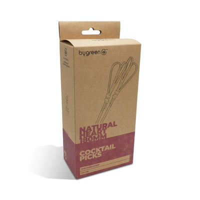 WOBBLY BOOT BARWARE - COCKTAIL PICKS - HEART - 180MM - NATURAL