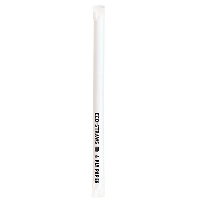 ECO STRAW - 4 PLY SPOON PAPER STRAW - WRAPPED - MIXED COLOUR